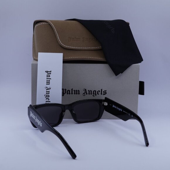 Palm Angels PERI002 PALM 1007 Rectangle Sunglasses - Black/Dark Grey - Picture 7 of 10